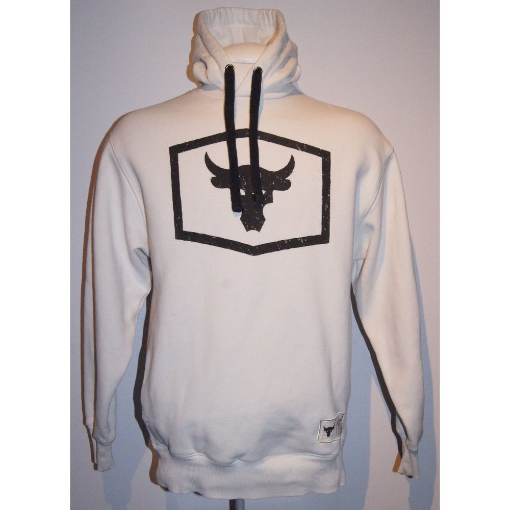 Under Armour White Hoodie with Black Logo
